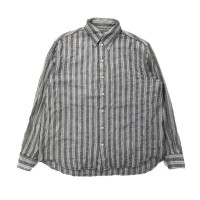 EMPORIO ARMANI ネルシャツ L グレー ストライプ  ウール イタリア製 | Vintage.City 古着屋、古着コーデ情報を発信