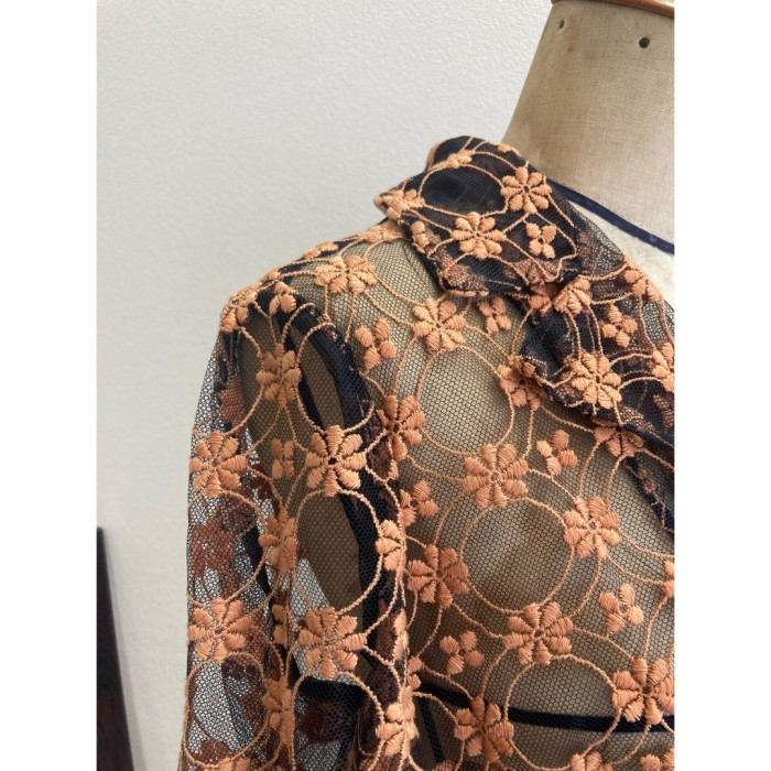 #292 embroidery see-through jacket 刺繍花柄ジャケット レディースL13号 古着 | Vintage.City Vintage Shops, Vintage Fashion Trends