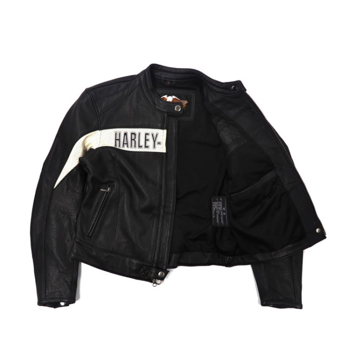 HARLEY DAVIDSON ライダースジャケット L ブラック パンチングレザー | Vintage.City 빈티지숍, 빈티지 코디 정보