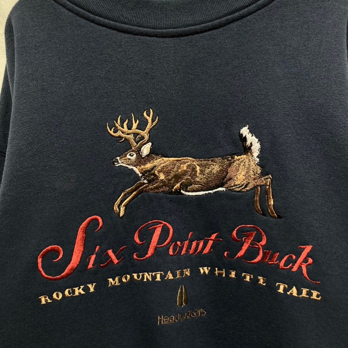 “Six Point Buck” Embroidery Sweat Shirt | Vintage.City 古着屋、古着コーデ情報を発信