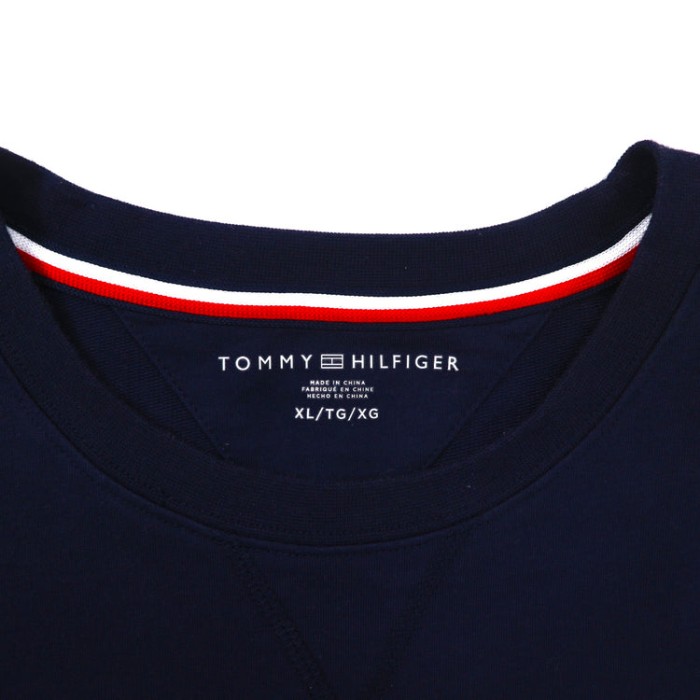TOMMY HILFIGER ロングスリーブTシャツ XL ネイビー コットン ロゴプリント | Vintage.City 古着屋、古着コーデ情報を発信