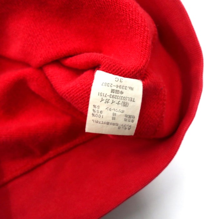RALPH LAUREN ジップスウェット 150 レッド コットン スモールポニー刺繍 | Vintage.City 古着屋、古着コーデ情報を発信