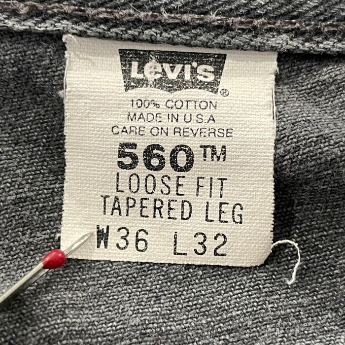 1990's Levi's 560 / black denim pants #A836 | Vintage.City 빈티지숍, 빈티지 코디 정보