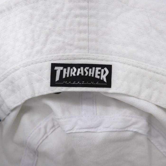 THRASHER バケットハット S/M ホワイト コットン ロゴ刺繍 | Vintage.City 古着屋、古着コーデ情報を発信