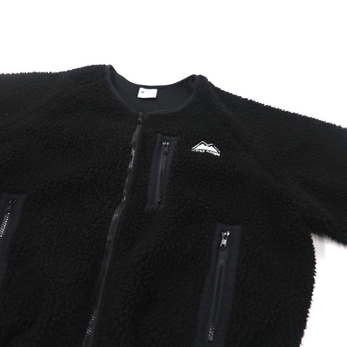FIRST DOWN ボアジャケット M ブラック ポリエステル ロゴ刺繍 | Vintage.City 古着屋、古着コーデ情報を発信