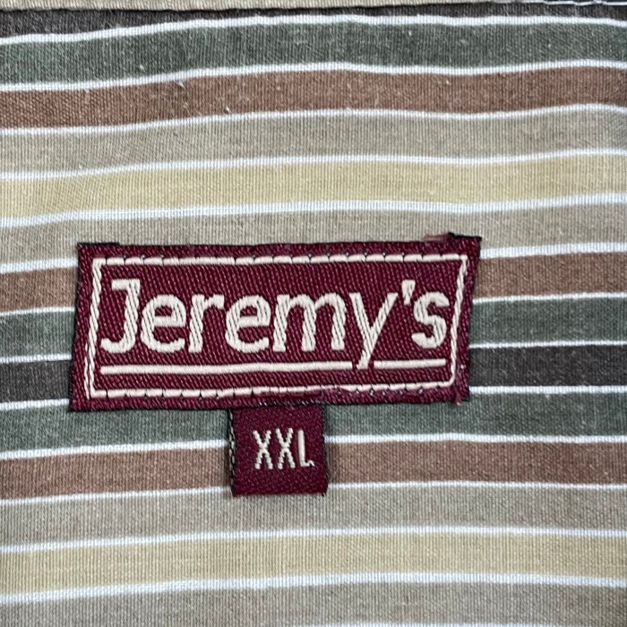 【Jeremy's】ストライプシャツ 長袖シャツ カジュアルシャツ マルチカラー アースカラー ボタンダウン XXL ビッグサイズ US古着 | Vintage.City 古着屋、古着コーデ情報を発信