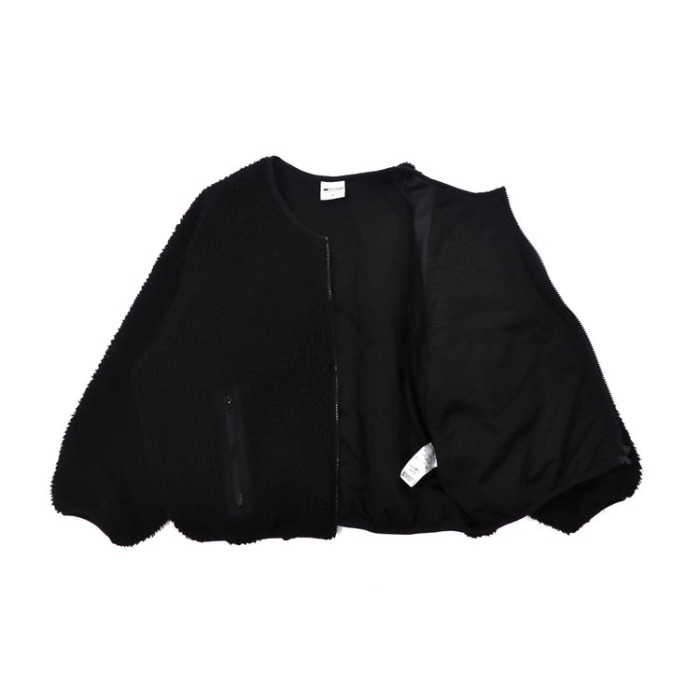 FIRST DOWN ボアジャケット M ブラック ポリエステル ロゴ刺繍 | Vintage.City 古着屋、古着コーデ情報を発信