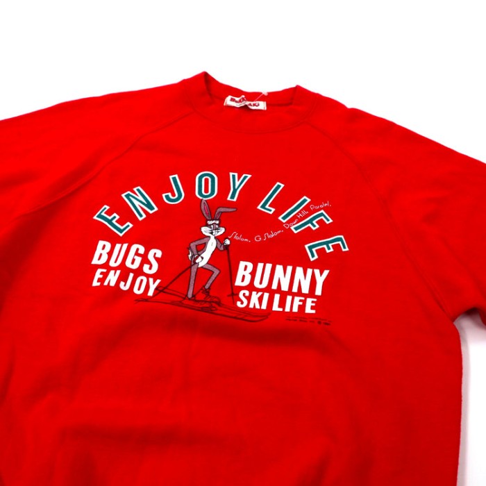 BUKKY-AKi スウェット 160 レッド LOONEY TUNES バックスバニー プリント 80年代 | Vintage.City 빈티지숍, 빈티지 코디 정보
