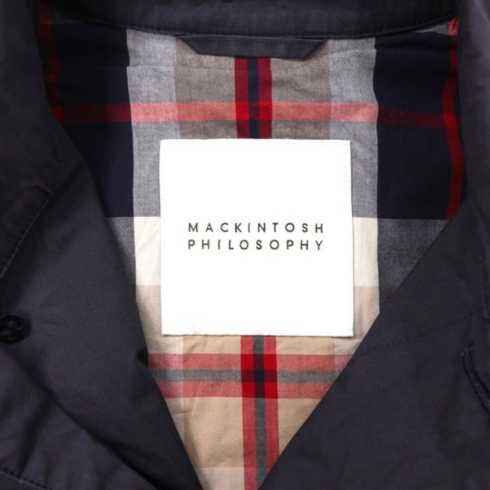 MACKINTOSH PHILOSOPHY フード付きスプリングコート 36 ネイビー コットン | Vintage.City 古着屋、古着コーデ情報を発信