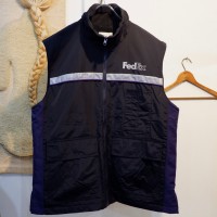“FedEx” nylon zip-up vest | Vintage.City ヴィンテージ 古着