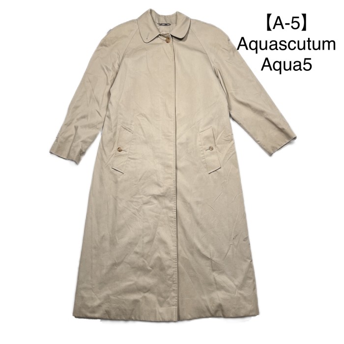 A-13 Aqua5 Aquascutum stencolor coat アクアスキュータム　ステンカラーコート　コート | Vintage.City 빈티지숍, 빈티지 코디 정보