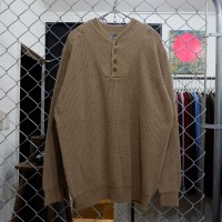 henley neck cotton knit | Vintage.City ヴィンテージ 古着