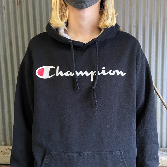 Champion チャンピオン ロゴ プリント スウェットパーカー メンズXL | Vintage.City 古着屋、古着コーデ情報を発信