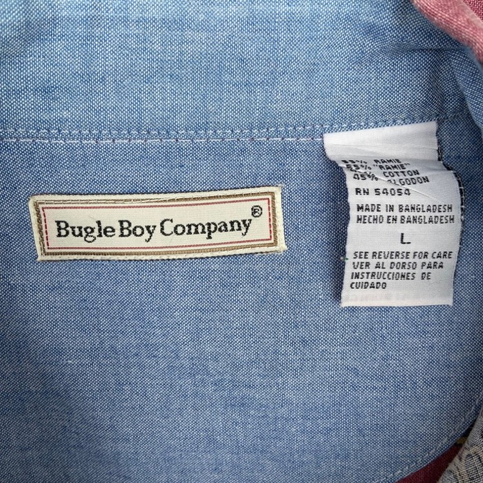 BUGLE BOY COMPANY 長袖 総柄 ボタンダウンシャツ メンズL | Vintage.City 빈티지숍, 빈티지 코디 정보