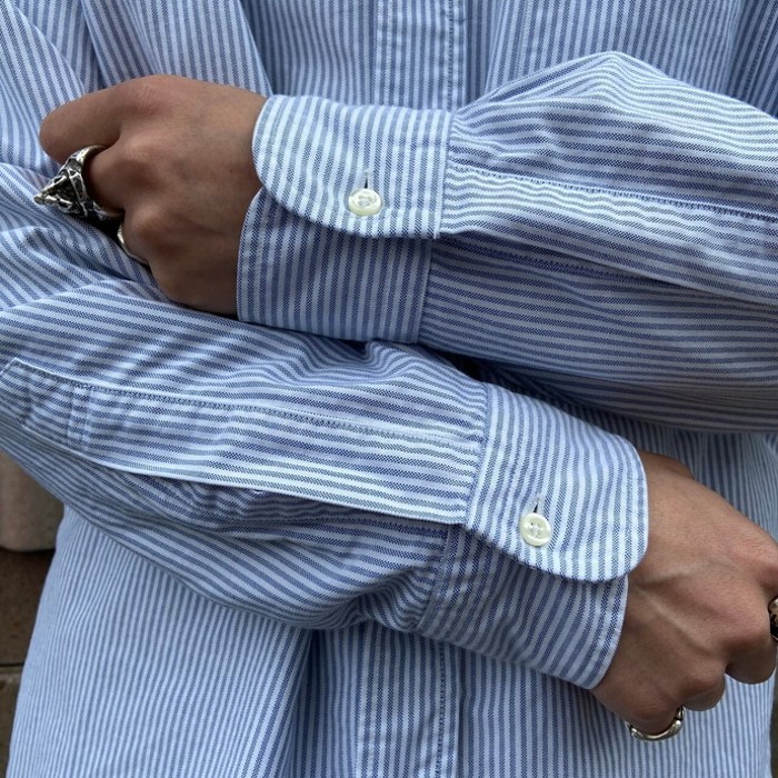 USA製 90年代 Brooks Brothers  ブルックスブラザーズ ストライプ コットンシャツ メンズL | Vintage.City 빈티지숍, 빈티지 코디 정보
