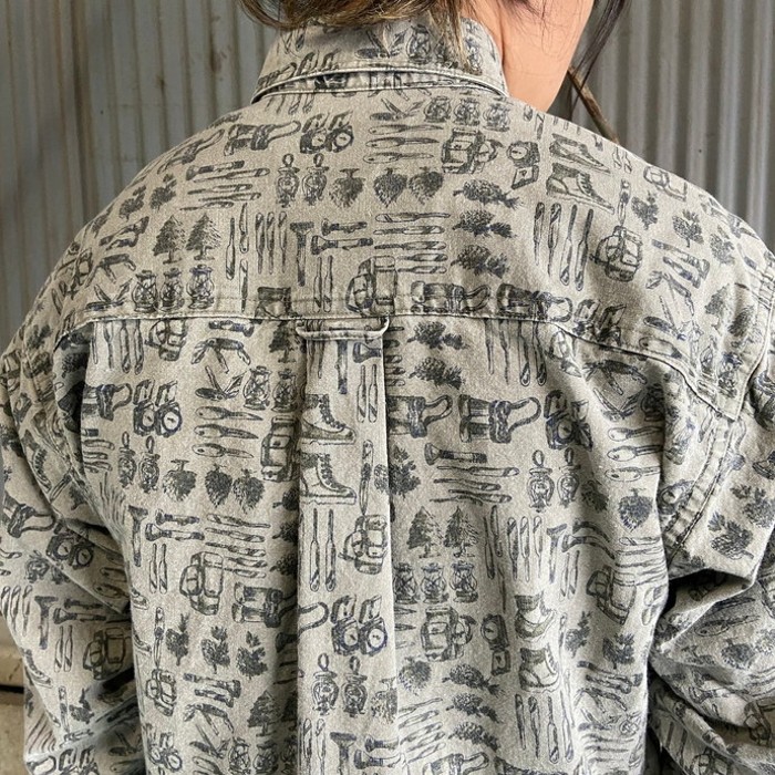90年代 USA製 Woolrich ウールリッチ アウトドア柄 ボタンダウンシャツ メンズM相当 | Vintage.City 빈티지숍, 빈티지 코디 정보