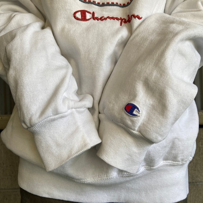 USA製 90年代 Champion チャンピオン ビッグロゴ刺繍 スウェット メンズL | Vintage.City 古着屋、古着コーデ情報を発信