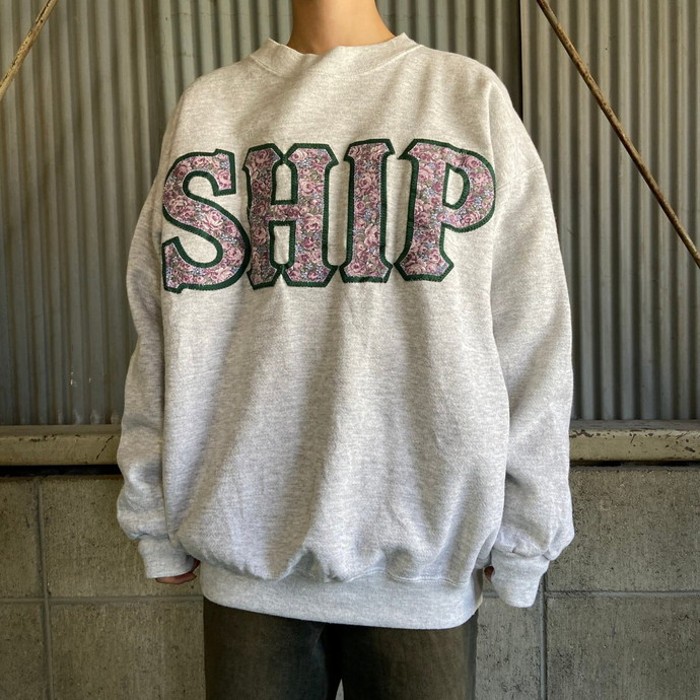 90年代 USA製 SHIP 花柄 ワッペン スウェット メンズXL | Vintage.City 古着屋、古着コーデ情報を発信