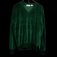 Velour Tops “dark green | Vintage.City ヴィンテージ 古着