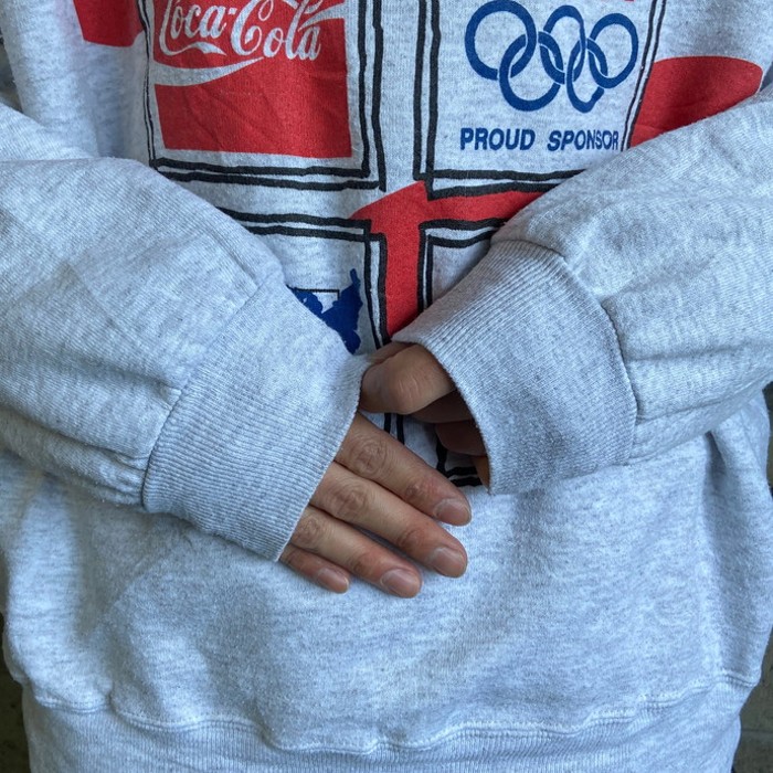 USA製 90年代 コカ・コーラ 企業ロゴ オリンピックスポンサー プリント スウェットシャツ メンズXL | Vintage.City 빈티지숍, 빈티지 코디 정보