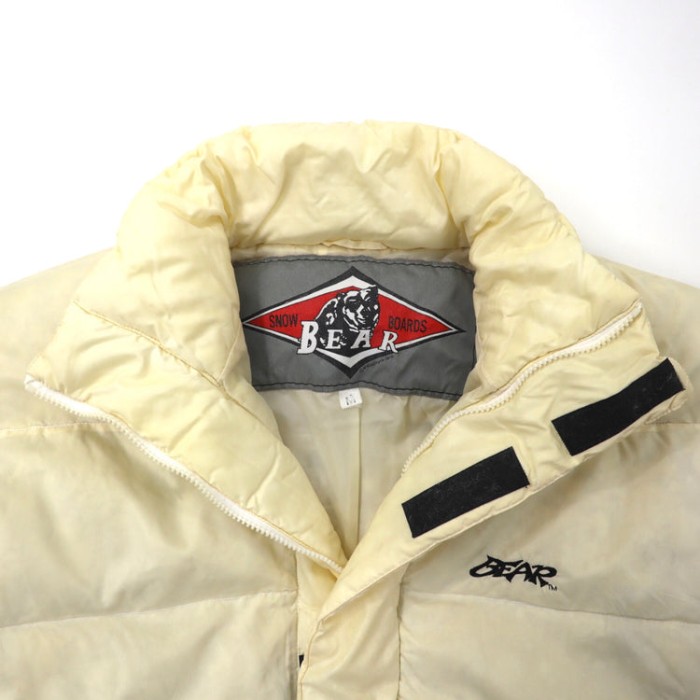 BEAR USA ダウンジャケット M ホワイト ナイロン ビッグサイズ スモールロゴ刺繍 | Vintage.City 古着屋、古着コーデ情報を発信