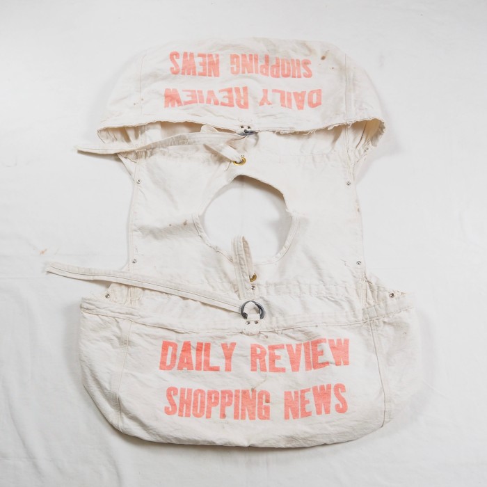 60s 染込みプリント キャンバス ニュースペーバッグ ベスト | Vintage.City 古着屋、古着コーデ情報を発信