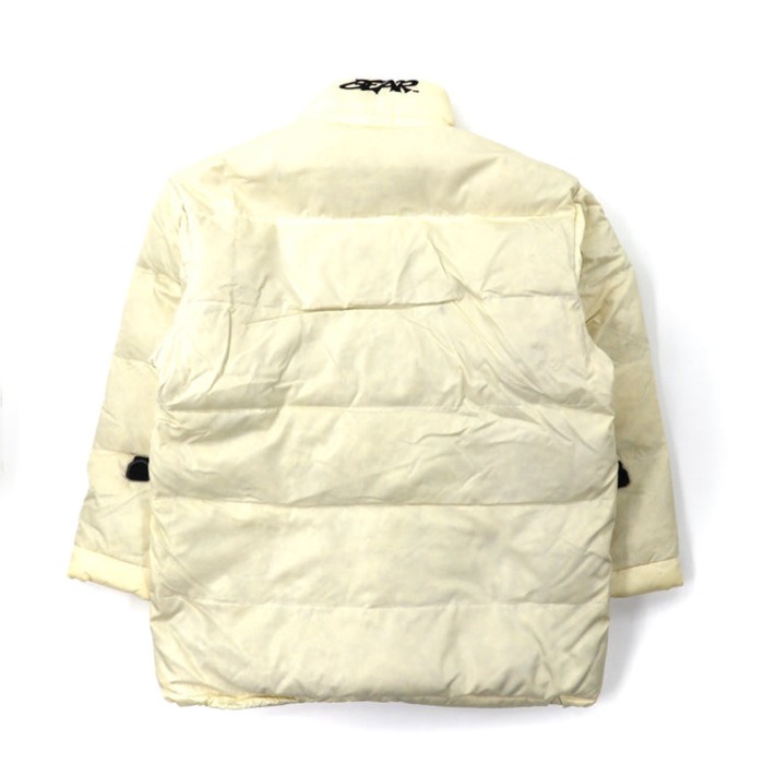 BEAR USA ダウンジャケット M ホワイト ナイロン ビッグサイズ スモールロゴ刺繍 | Vintage.City 古着屋、古着コーデ情報を発信