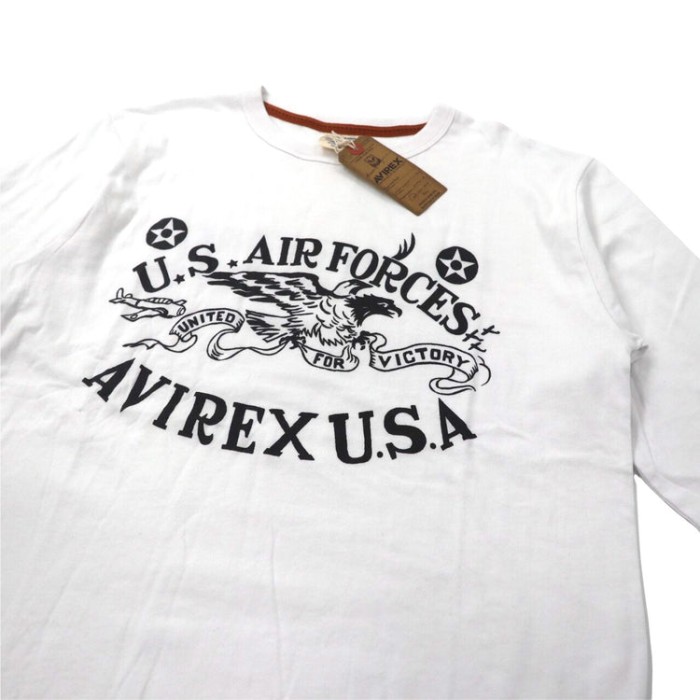AVIREX ロングスリーブTシャツ L ホワイト 6153667 未使用 | Vintage.City 빈티지숍, 빈티지 코디 정보