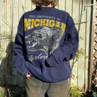 90年代 USA製  Michigan wolverines  カレッジチーム プリント スウェットシャツ メンズM相当 | Vintage.City ヴィンテージ 古着