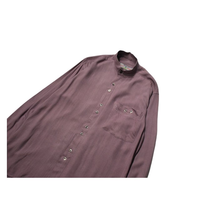 Old Stand Collar Design L/S Shirt | Vintage.City 古着屋、古着コーデ情報を発信