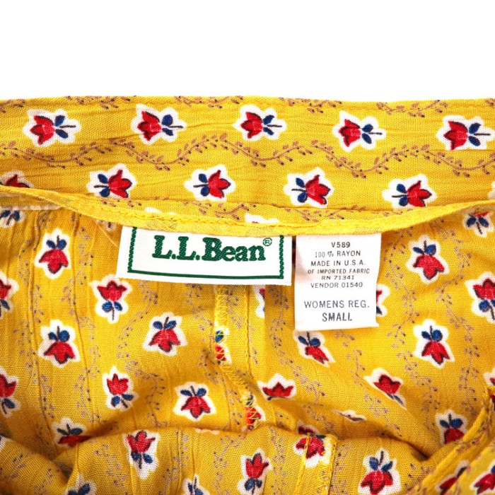 USA製 L.L.Bean フレアラップスカート S イエロー 花柄 80年代 レトロ | Vintage.City 빈티지숍, 빈티지 코디 정보