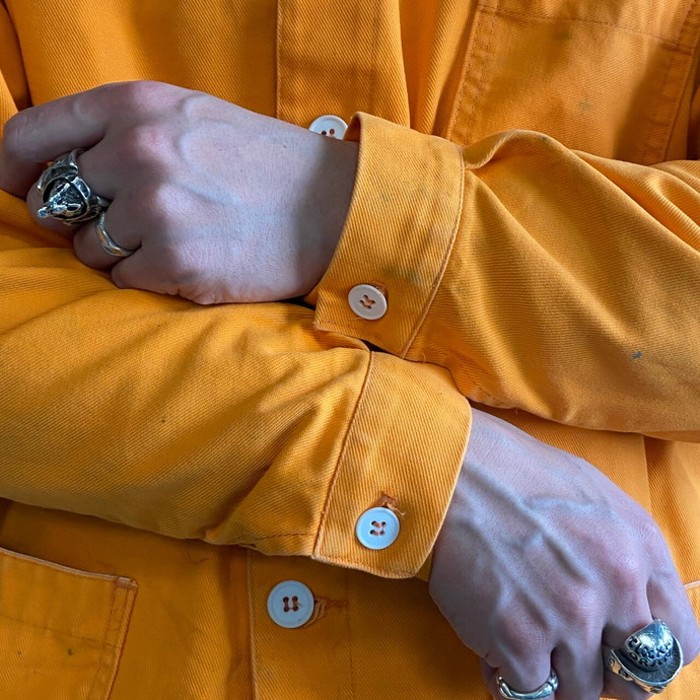 70～80年代 VETRA オレンジ コットンツイル フレンチワークジャケット メンズL相当 ヨーロッパ | Vintage.City 빈티지숍, 빈티지 코디 정보