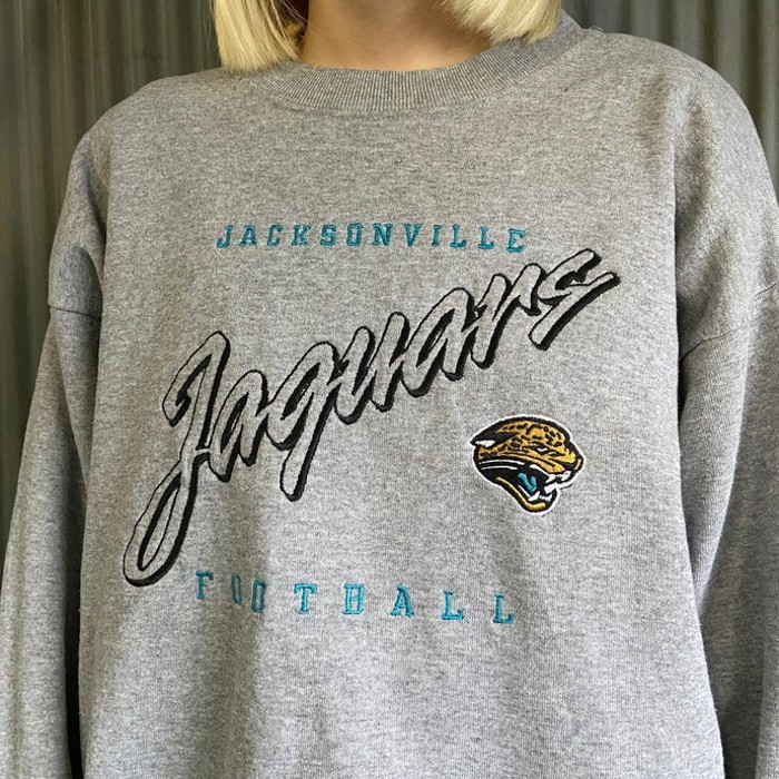90年代 NFL  ジャクソンビル・ジャガーズ チームロゴ 刺繍 スウェットシャツ メンズL相当 | Vintage.City 古着屋、古着コーデ情報を発信