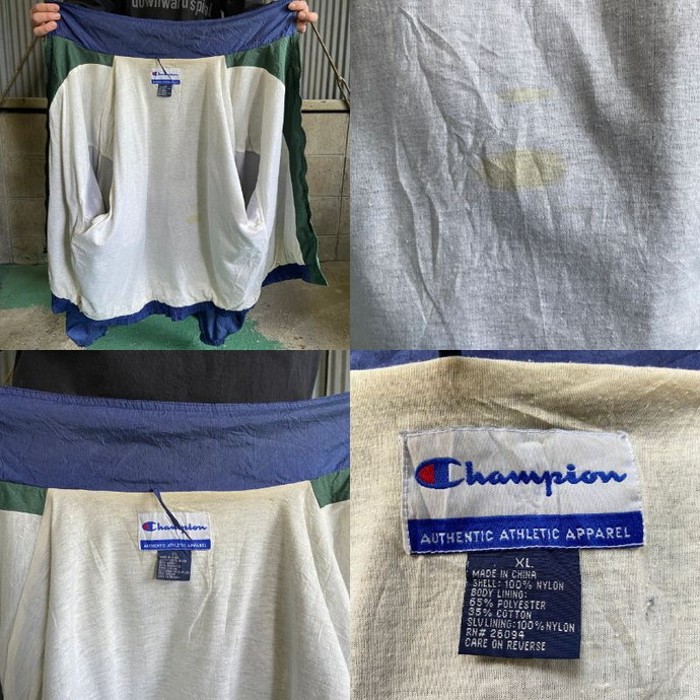 90年代 Champion チャンピオン バックロゴ 刺繍 ナイロンジャケット メンズ2XL相当 | Vintage.City 빈티지숍, 빈티지 코디 정보