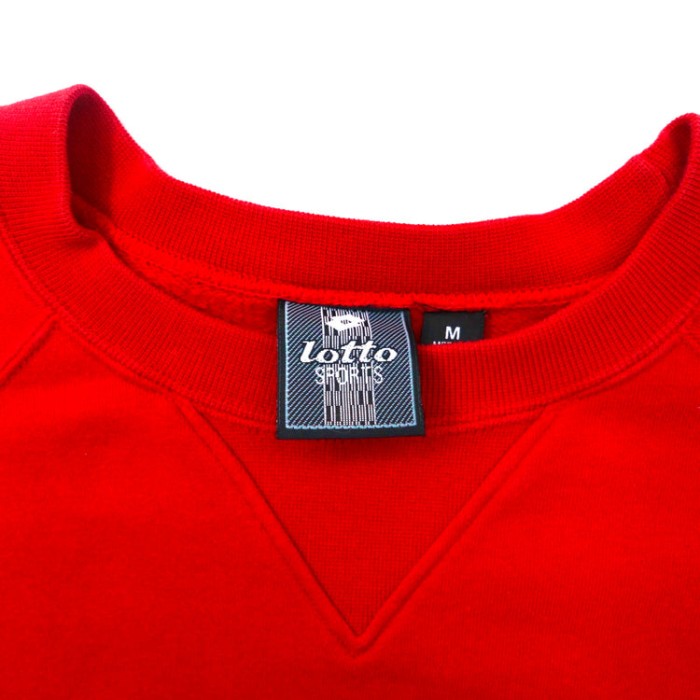 Lotto SPORTS クルーネックスウェット M レッド コットン 裏起毛 ロゴ刺繍 袖ロゴ 90年代 | Vintage.City 古着屋、古着コーデ情報を発信