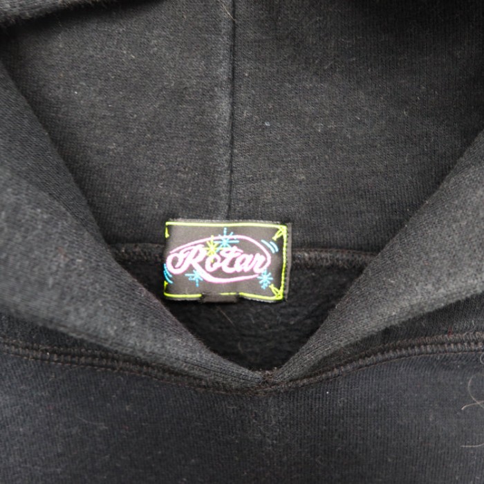 Rotar パーカー M ブラック コットン 裏起毛 バックプリント | Vintage.City 古着屋、古着コーデ情報を発信