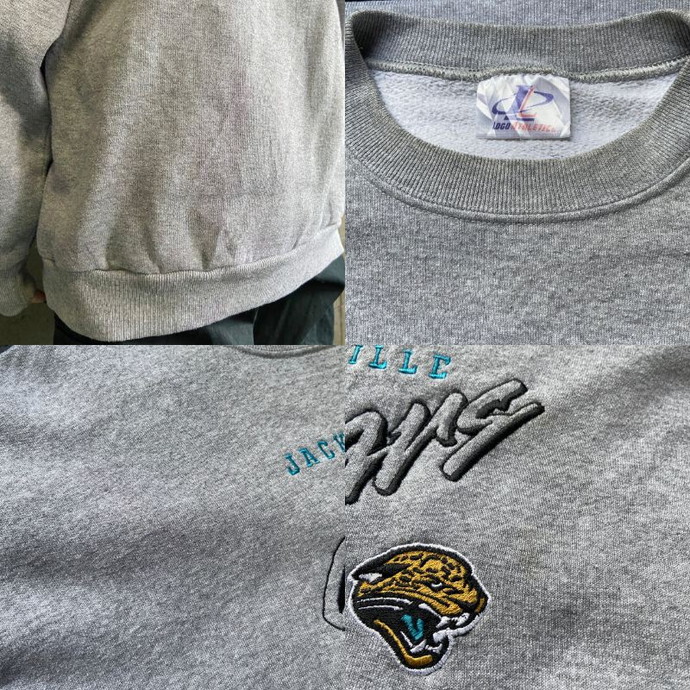 90年代 NFL ジャクソンビル・ジャガーズ チームロゴ 刺繍 スウェット 