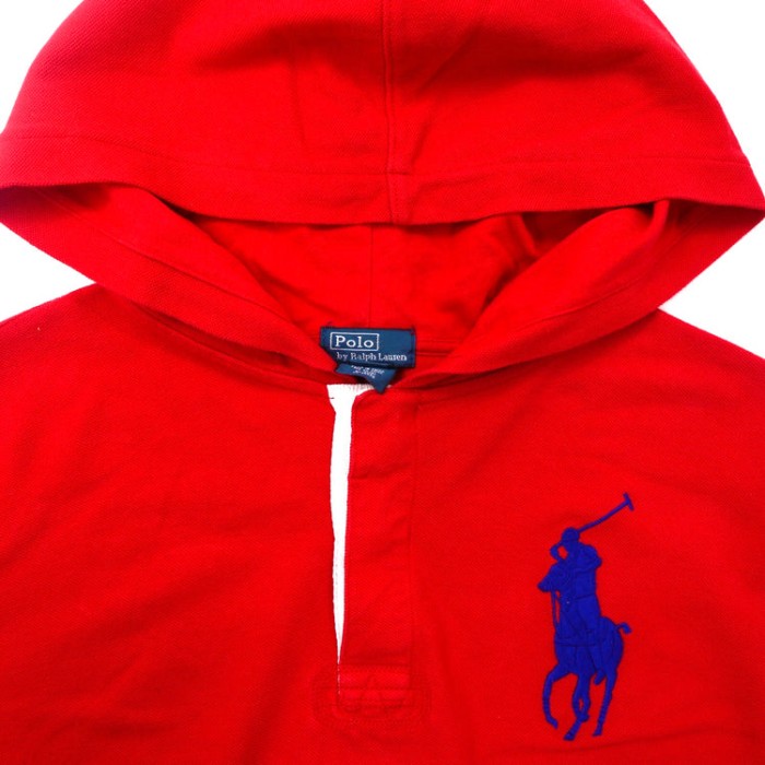 Polo by Ralph Lauren プルオーバーパーカー XL レッド コットン 