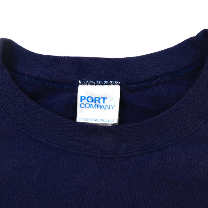 PORT & COMPANY クルーネックスウェット S ネイビー コットン SJB刺繍 90年代 | Vintage.City 빈티지숍, 빈티지 코디 정보