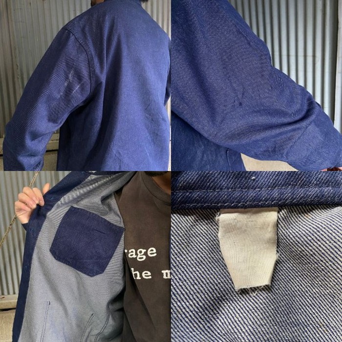 バットダイデニム フレンチワークジャケット メンズXL相当 ヨーロッパ | Vintage.City 古着屋、古着コーデ情報を発信