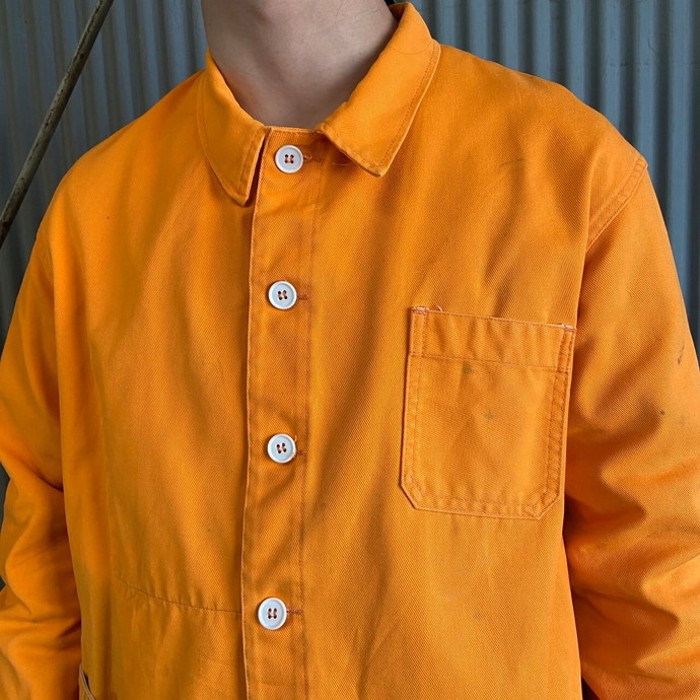 70～80年代 VETRA オレンジ コットンツイル フレンチワークジャケット メンズL相当 ヨーロッパ | Vintage.City 古着屋、古着コーデ情報を発信
