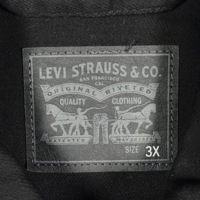 3X Levi’s denim jacket black | Vintage.City 古着屋、古着コーデ情報を発信