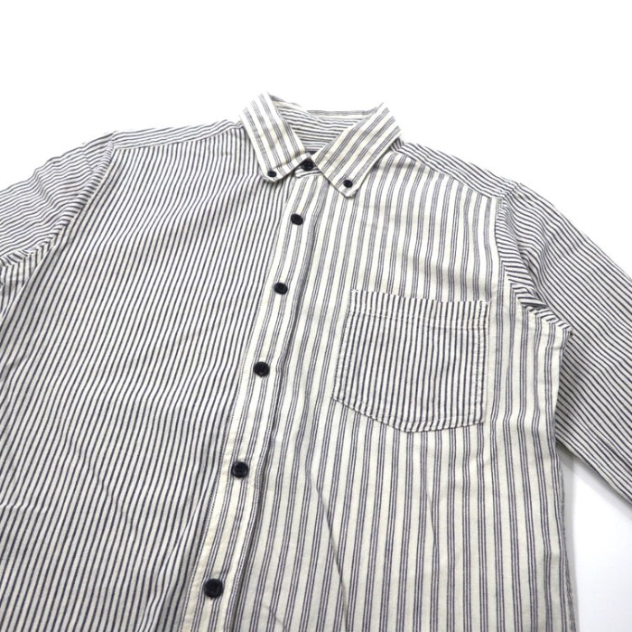 Eddie Bauer ボタンダウンシャツ XS ストライプ ブルー | Vintage.City 빈티지숍, 빈티지 코디 정보