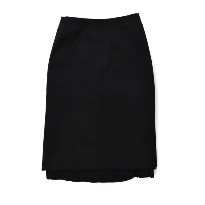HERNO レイヤードタイトスカート 46 ブラック ウール イタリア製 | Vintage.City 古着屋、古着コーデ情報を発信
