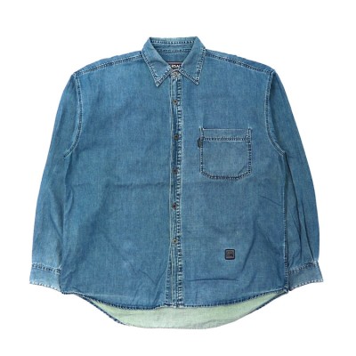 VERSACE JEANS COUTURE デニムシャツ XL ブルー コットン ビッグサイズ | Vintage.City ヴィンテージ 古着