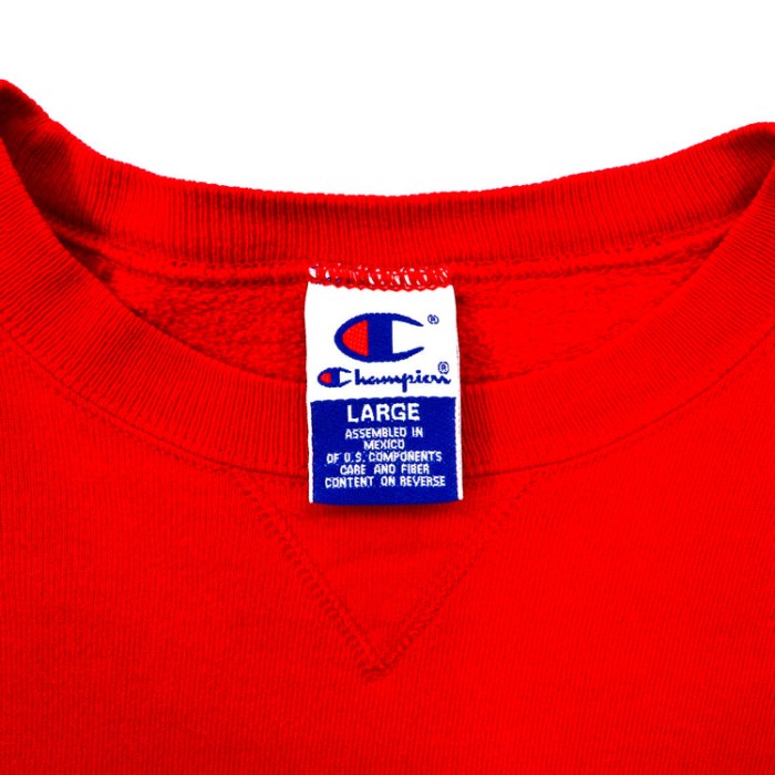 Champion クルーネックスウェット L レッド 刺繍 スクリプトロゴ 90年代 | Vintage.City 古着屋、古着コーデ情報を発信