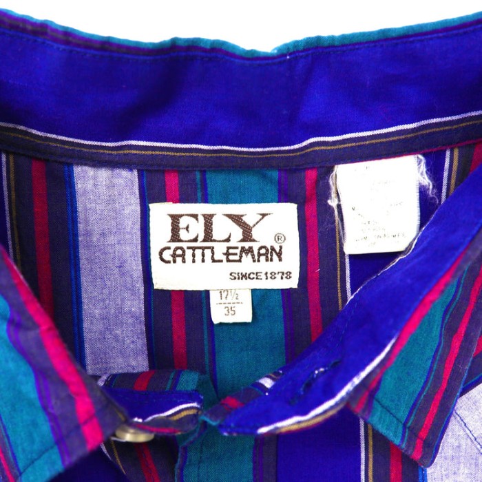 ELY CATTLEMAN ウエスタンシャツ 17.5 ブルー ストライプ 00年代 | Vintage.City Vintage Shops, Vintage Fashion Trends