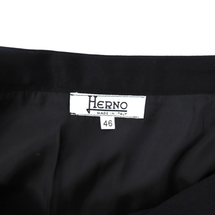 HERNO レイヤードタイトスカート 46 ブラック ウール イタリア製 | Vintage.City 古着屋、古着コーデ情報を発信