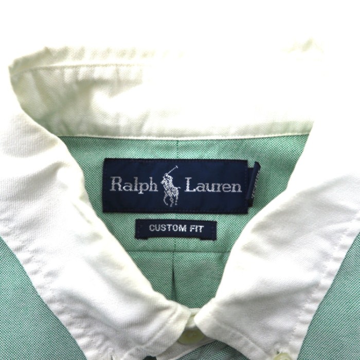 Ralph Lauren ボタンダウンシャツ S グリーン コットン CUSTOM FIT | Vintage.City 古着屋、古着コーデ情報を発信