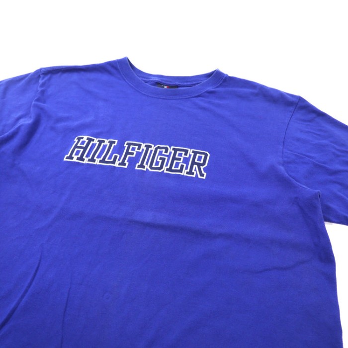 TOMMY HILFIGER Tシャツ L ブルー コットン ロゴプリント 90年代 | Vintage.City 빈티지숍, 빈티지 코디 정보